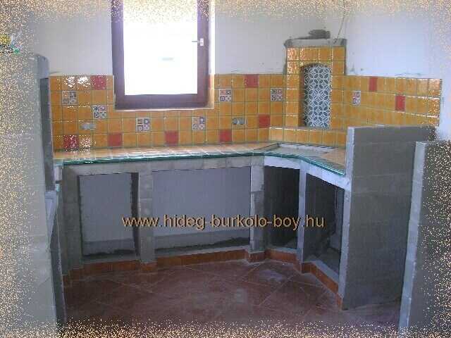Konyha burkolás, konyhabútor épÃtés Konyha téglából