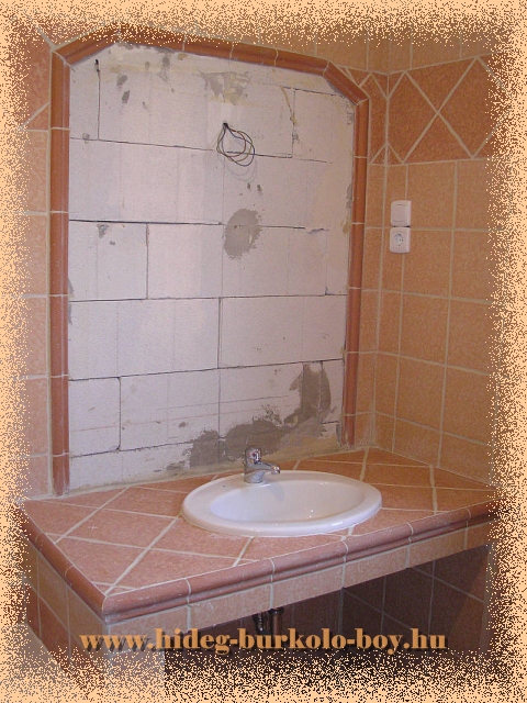 Mosdó pult, konyhapult épÃtés, burkolás