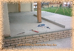 Terasz lejtés kiigazítás terasz beton lejtés