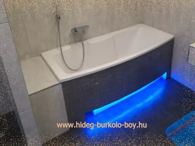 fürdőszoba rejtett led világítás kádbelépő felett