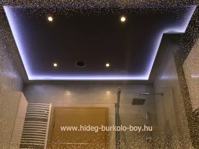 fürdőszoba rejtett led világítás mennyezeten