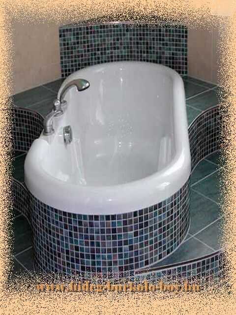 mozaik fürdőszobai kád