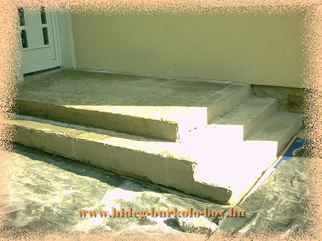 rosszul készített beton lépcső